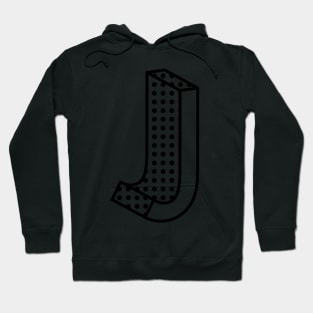 3D Ben Day Dot Isometric Letter J Hoodie